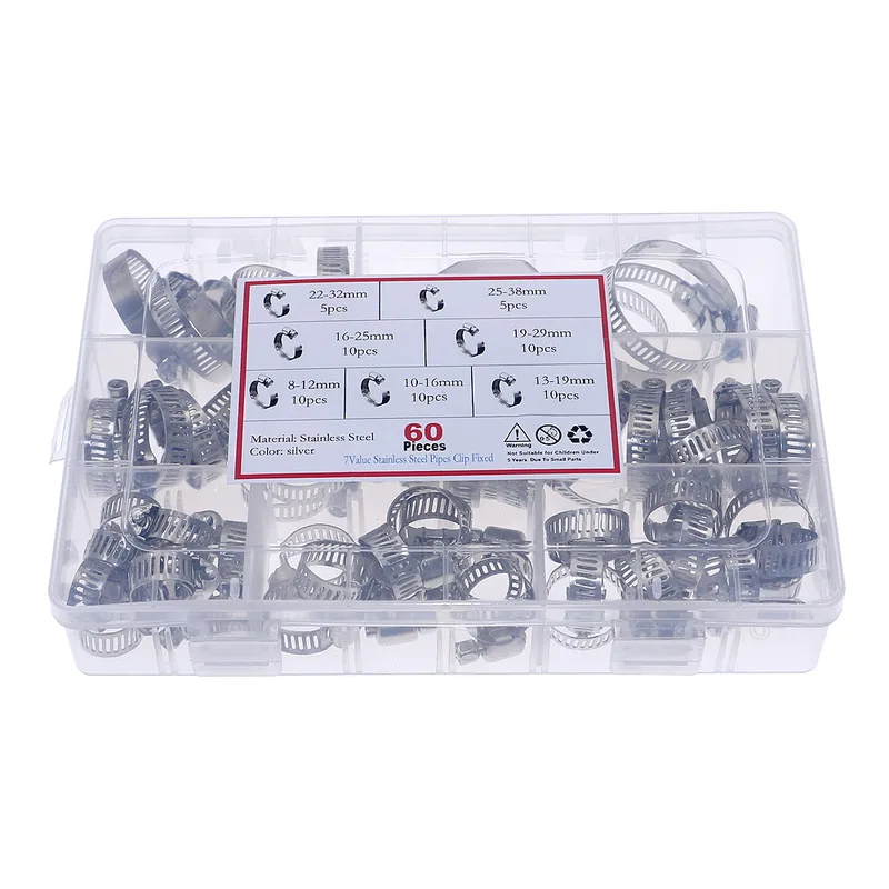 Hose Clamp Assorted - 60 Adet Yakıt Enjeksiyon Hortumu Hattı