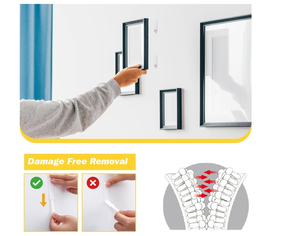 Picture Hanging Strip - Çift Kilitli Resim Asma Şeritleri Ağır