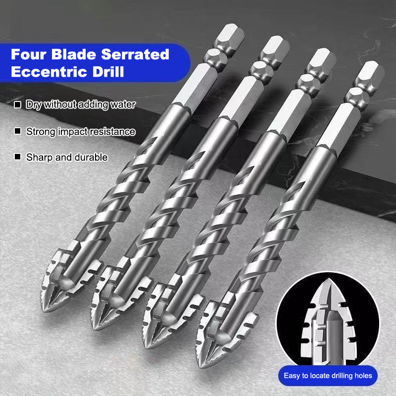 Home Improvement Services - 1/7 adet Tungsten Çelik Tırtıklı Matkap