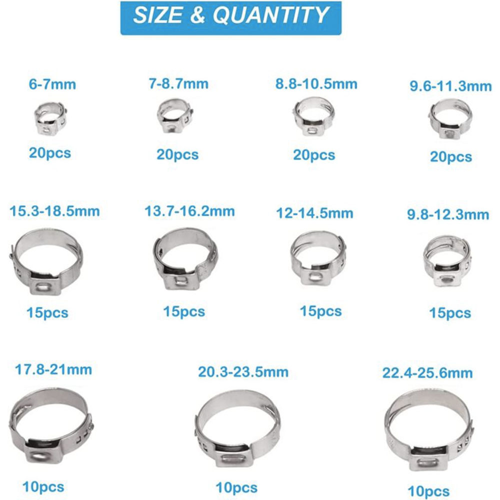 170 Adet Tek Kulaklı Hortum Ke - Hose Clamp Assorted incelemesi ve fiyatı