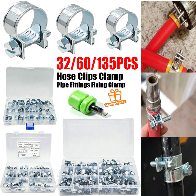32/60/135 Adet 7-18mm Mini Kel - Hose Clamp Assorted incelemesi ve fiyatı