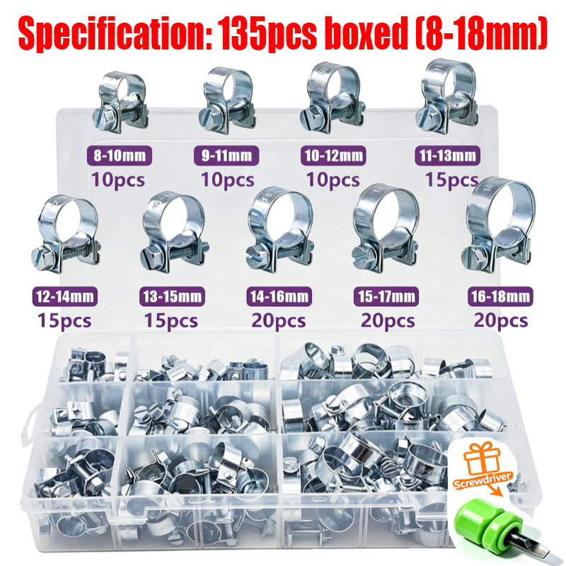 32/60/135 Adet 7-18mm Mini Kel - Hose Clamp Assorted incelemesi ve fiyatı
